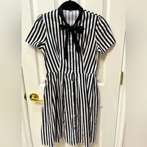 Black and White Striped Dress Size Medium